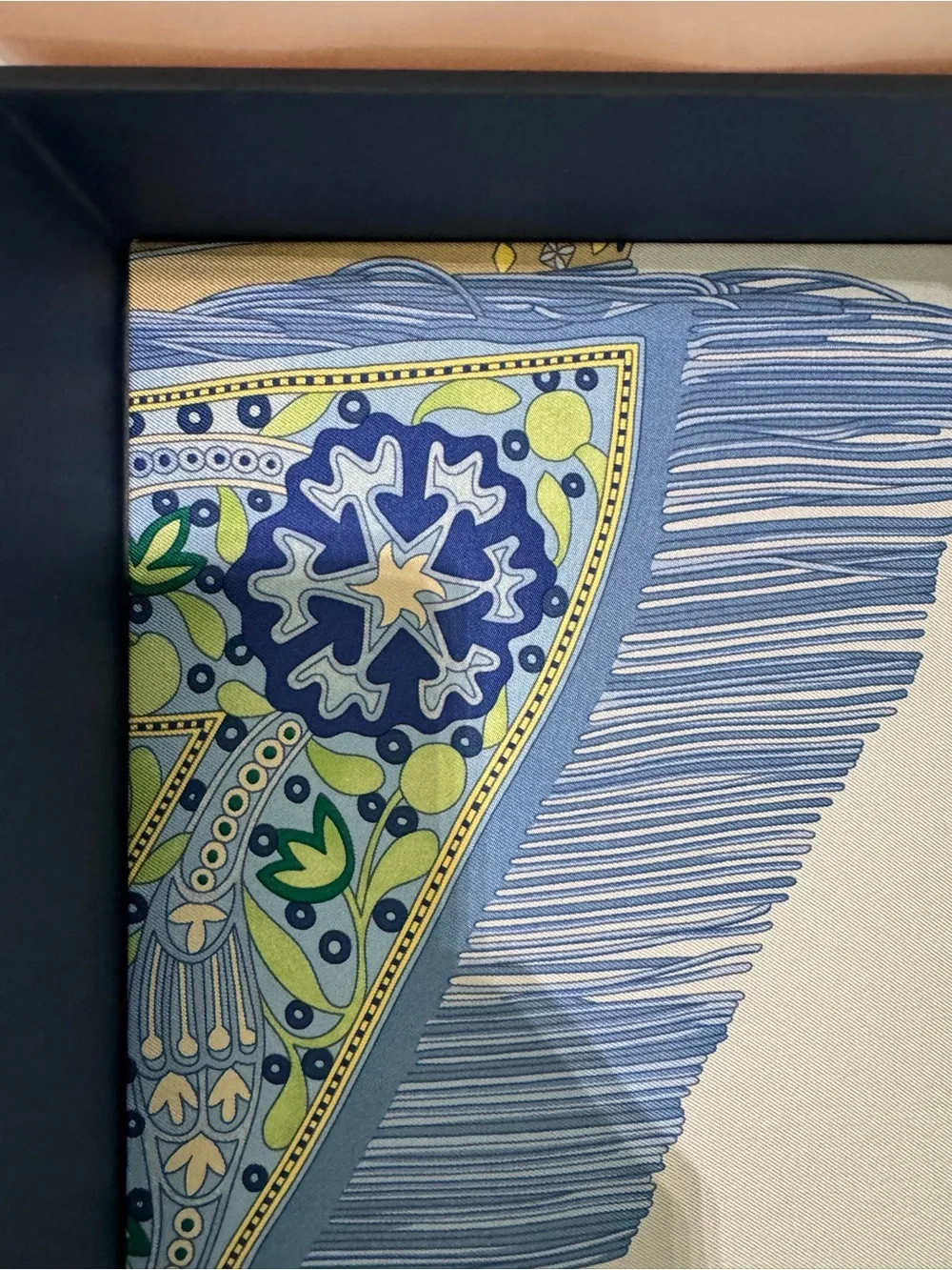‘26 Hermes Petit h - Large Decorative Silk/Twill Upholstered Box - BNIB